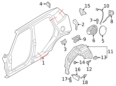 Fuel Door for 2014 Mini Cooper Countryman #0