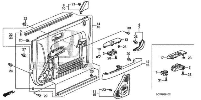 Front Door Lining for 2007 Honda Element #0