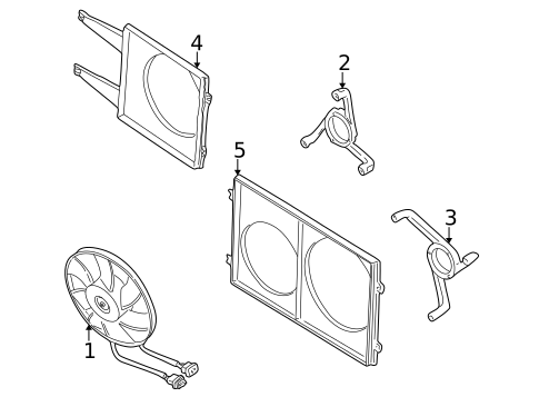 Cooling Fan for 2001 Volkswagen Golf #0