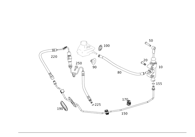 204290001264 - Pedal Assembly: Cylinder for Mercedes-Benz: C250, C300, C350, C63 AMG, CLA250, E250, E350, E550, E63 AMG, E63 AMG S, GLA250, GLK250, GLK350 Image image