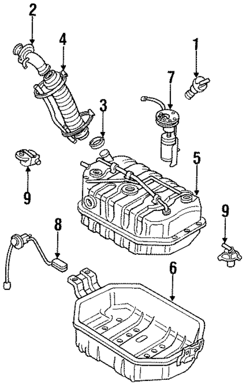 Fuel System Components for 1997 Honda Passport #0