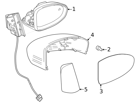 Outside Mirrors for 2024 Fiat 500E #0