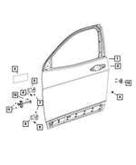 68640461AA - Doors, Door Mirrors and Related Parts: Front Door, Left for Mopar Image