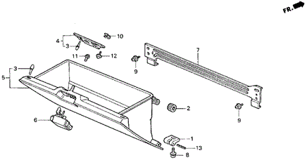 Glove Box ('88-'89) for 1988 Honda Civic #0