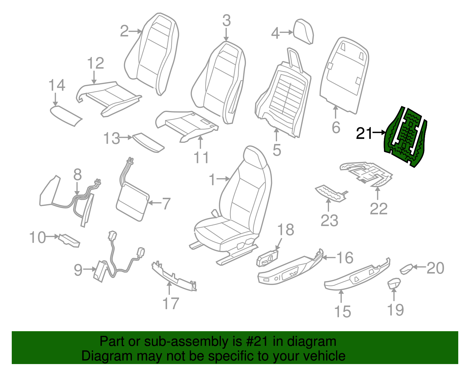 Seat Back Heater - BMW (52-10-7-216-211)
