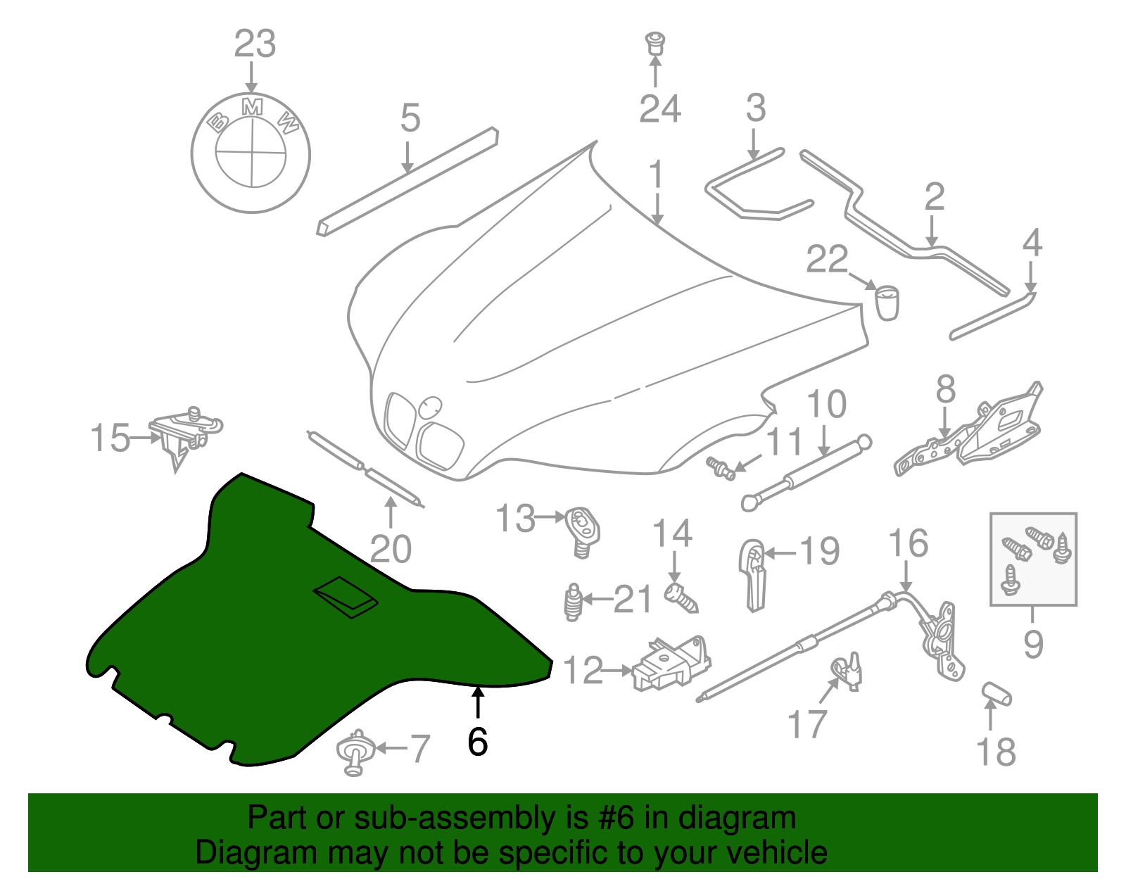 51488397678 - 1996-2002 BMW Z3 Insulator (51-48-8-397-678