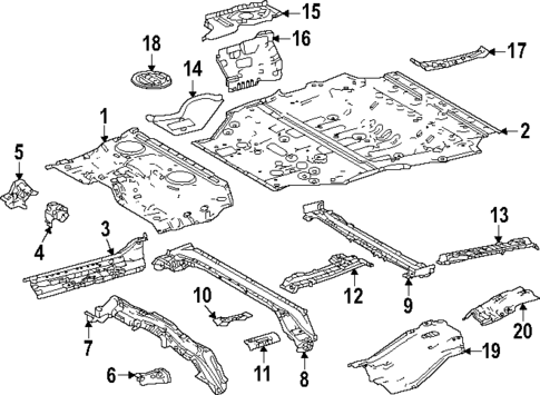 Rear Floor & Rails for 2024 Lexus GX550 #0