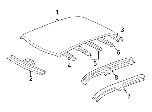 Roof & Components for 1998 Lexus GS300 #1