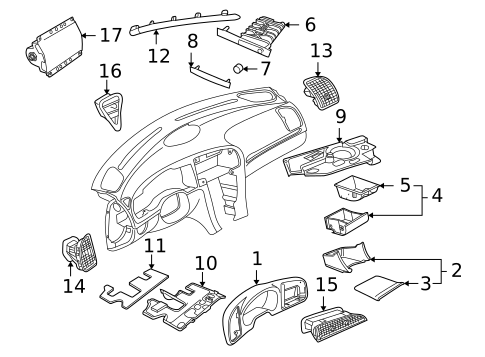 Instrument Panel Components for 2010 Saab 9-3X #0