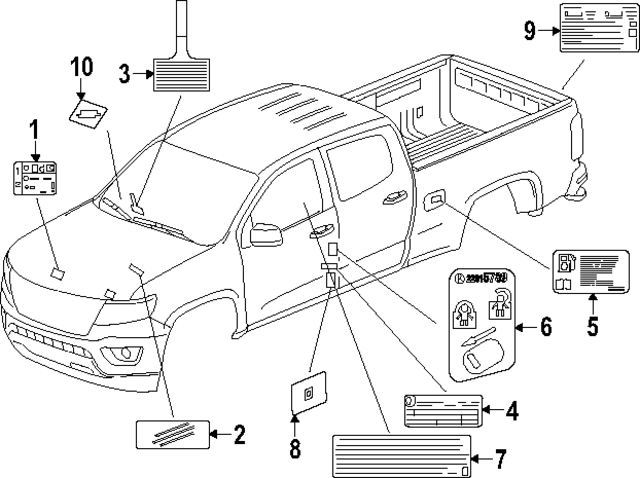 87846604 - : Fan Label for Chevrolet: Colorado | GMC: Canyon Image