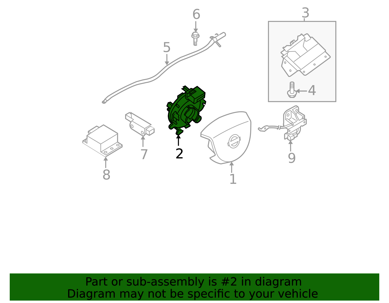 Genuine Clock Spring - 25554-ZX00A | NissanParts.cc | Nissan Parts