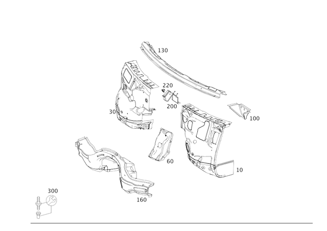 2046200214 - Front-End Assembly, Front Panel: Holder for Mercedes-Benz Image image