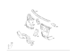 2046202508 - Front-End Assembly, Front Panel: Firewall for Mercedes-Benz Image