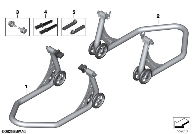 77028551859 - Maintenance &amp; Technology: Assembly Stand, Sport 2, Front -  for BMW-Motorrad Image