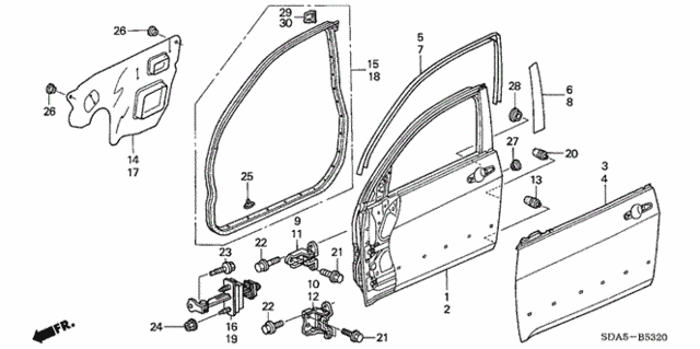 Front Door Panels for 2006 Honda Accord #0
