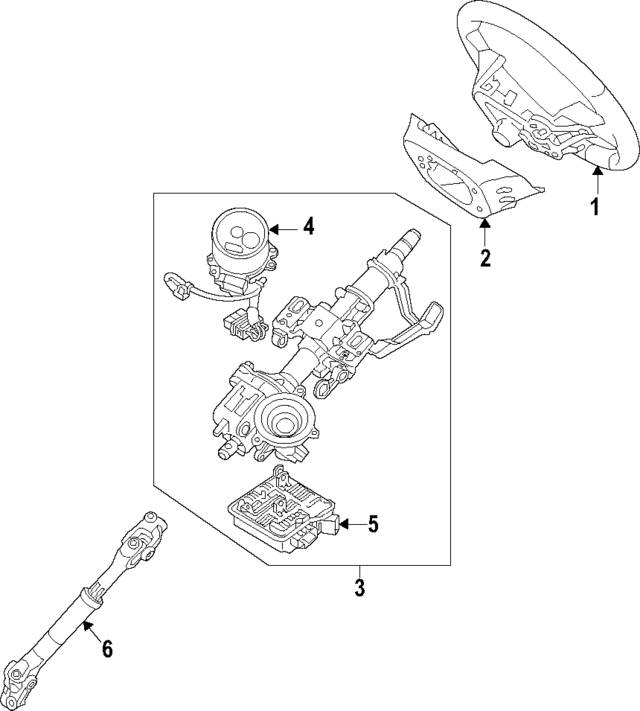 56100K4120SRX - : Steering Wheel for Hyundai Image