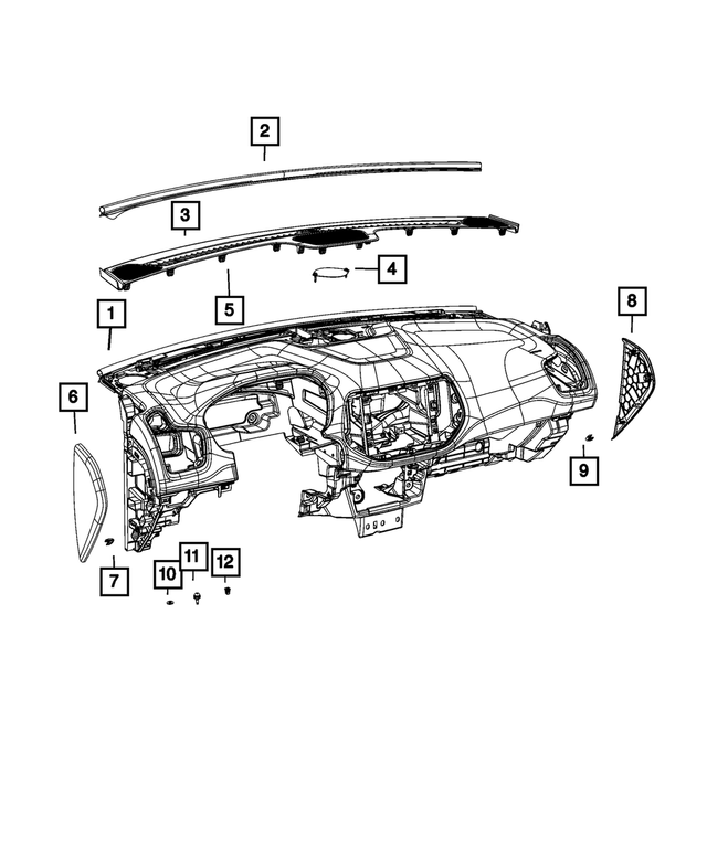 5UT70PS4AA - Interior Trim: Instrument Panel End Cap for Mopar Image