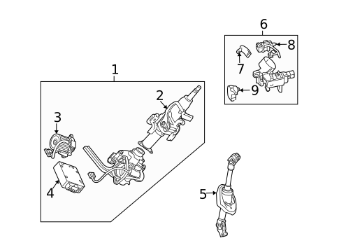 Shroud, Switches & Levers for 2008 Saturn Vue #4