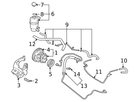 Pump & Hoses for 2011 Mitsubishi Outlander #0