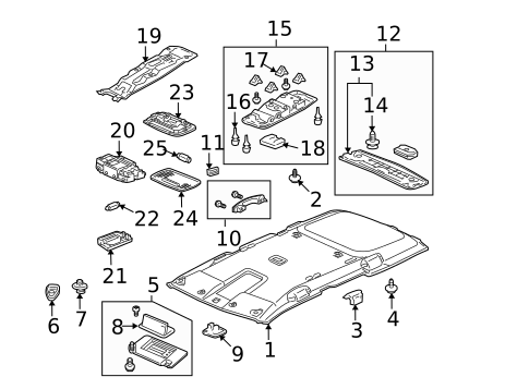 Interior Trim - Roof for 2009 Honda Element #0