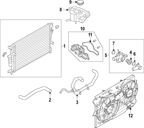 Radiator & Components for 2014 Lincoln MKZ #1