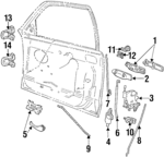F7AZ5421818AAA - Body: Handle, Inside for Ford: Crown Victoria | Mercury: Grand Marquis Image