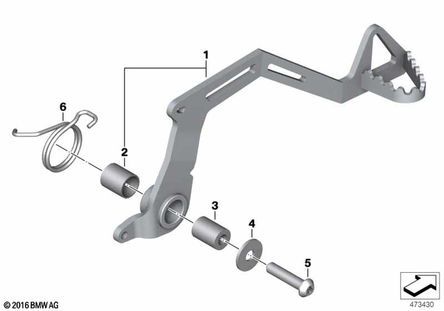 35217708022 - : Brake Pedal for BMW-Motorrad Image