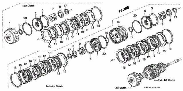 AT Clutch (Low - Second) for 1997 Acura TL #0
