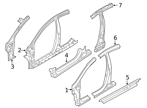 Center Pillar for 2011 Hyundai Sonata #1