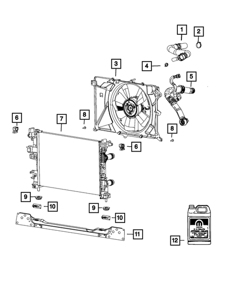 Radiator and Related Parts; Charge Air Cooler for 2020 Jeep Compass #1
