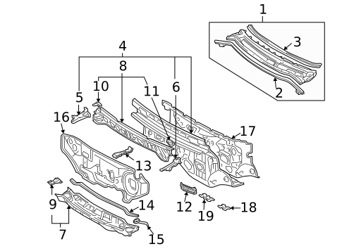 Cowl for 2005 Toyota Sienna #0