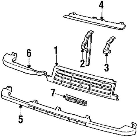 Grille for 1988 Hyundai Excel #0