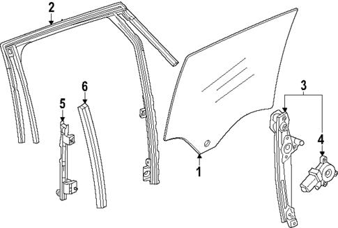 Glass - Rear Door for 2025 Cadillac OPTIQ #0