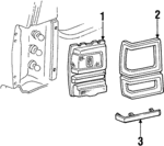 5971651 - Electrical: Lens &amp; Housing for Oldsmobile: Custom Cruiser Image