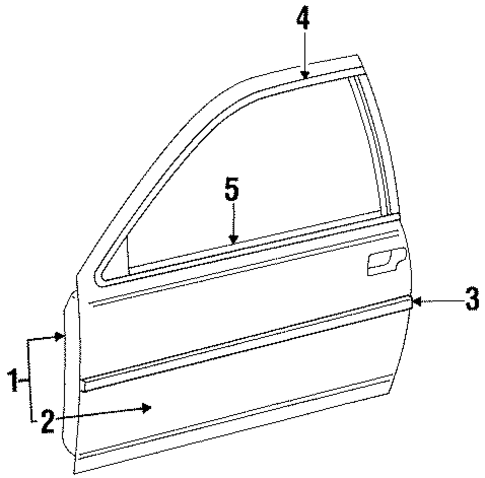 Exterior Trim - Door for 1991 Ford Thunderbird #0