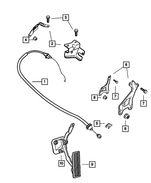 4591647AB - Fuel: Throttle Control Cable Bracket for Mopar Image
