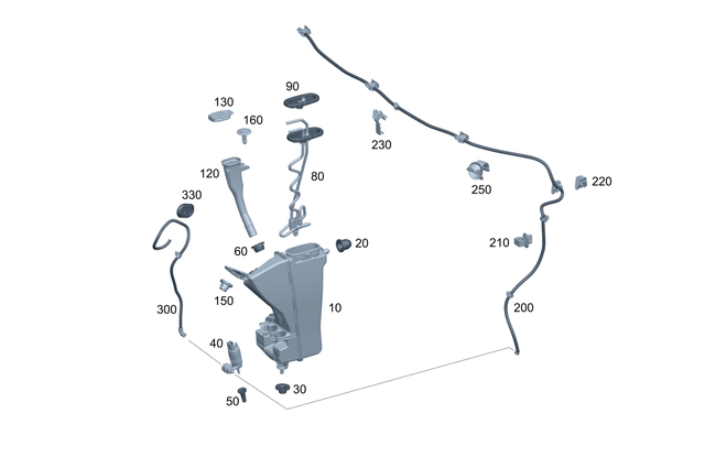 2068690100 - Emergency Equipment Windshield Washer System: Liquid Reservoir for Mercedes-Benz Image image