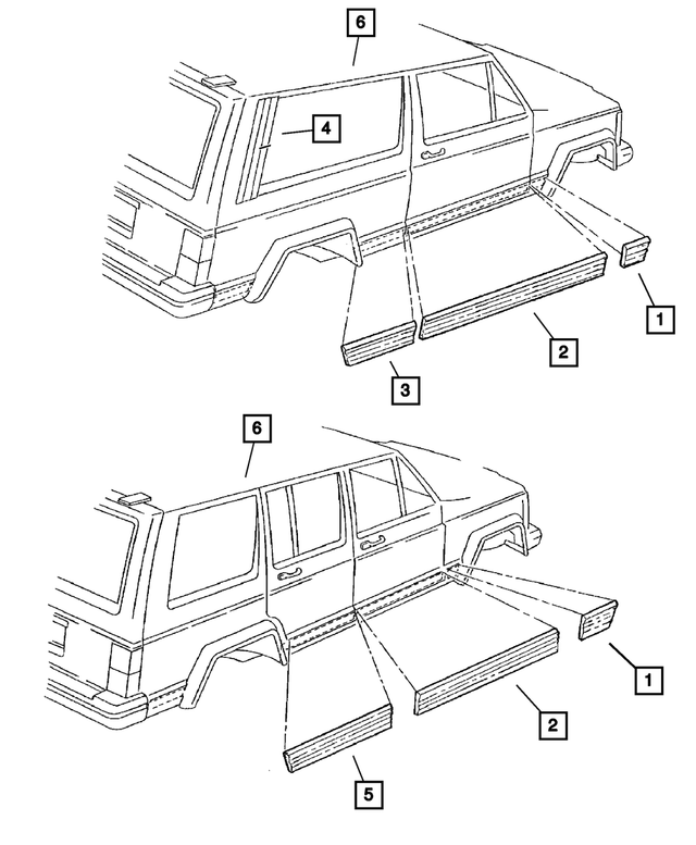 « 5EM46TZZAD – Exterior Ornamentation : Aile Moulure, Côté Droit pour Mopar Image »
