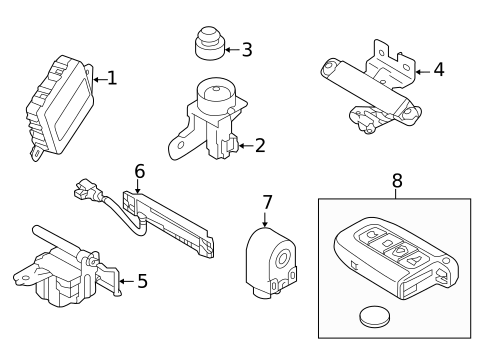 Keyless Entry Components for 2014 Kia Cadenza #0