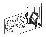 88400ATCA0A3X - Body: Seat Back Assembly for Kia: Niro, Niro EV Image