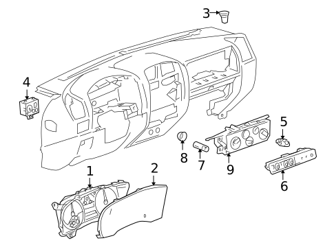 Cluster & Switches for 2006 Isuzu i-350 #0