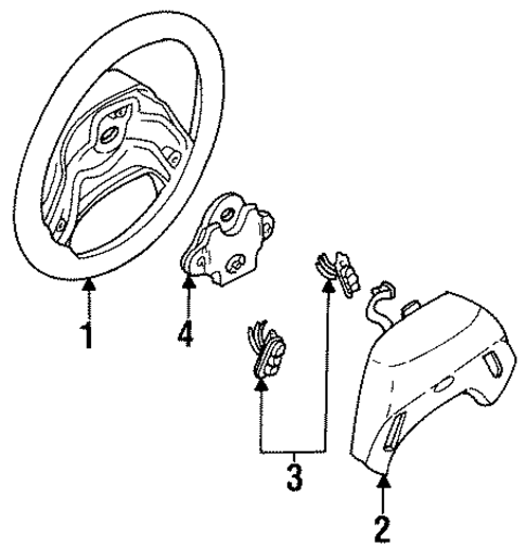 Steering Wheel & Trim for 1992 Ford Explorer #0