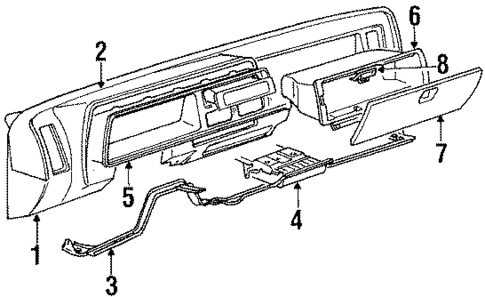 Instrument Panel for 1986 Isuzu Pickup #0