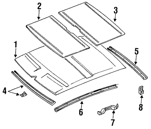 Interior Trim - Roof for 1988 Nissan Sentra #0