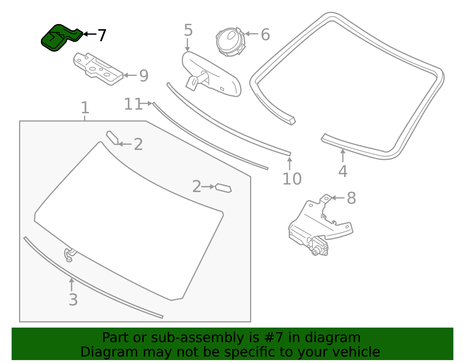 26498-EJ95C - High-Quality Rain Sensor Cover for 2012-2017 INFINITI ...