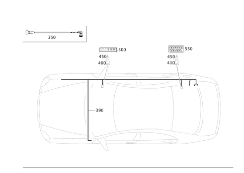 Electric Cables Used for Additional Heater for 2000 Mercedes-Benz E 55 AMG&reg; #0