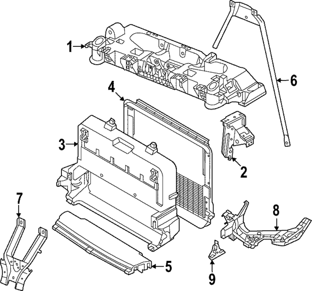 89A805594D - Body: Radiator Support for Audi Image