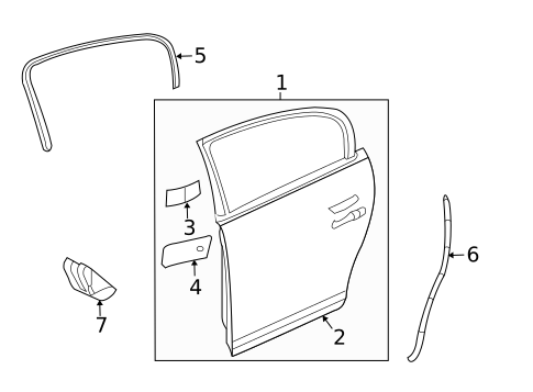 Door & Components for 2011 Buick Lucerne #0