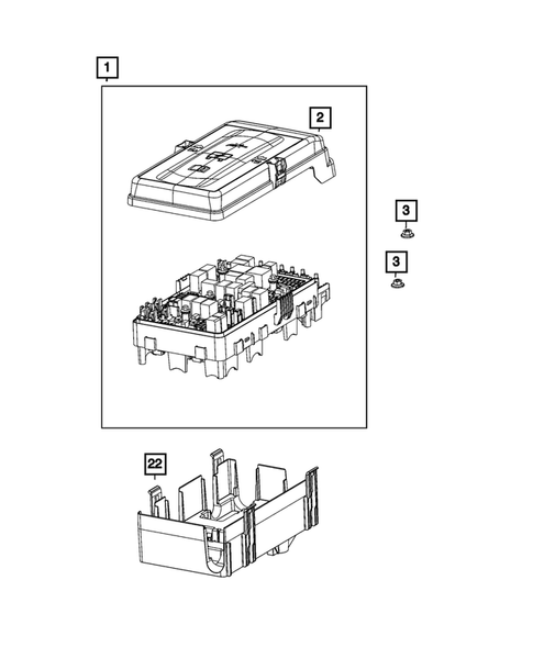 Power Distribution, Fuse Block, Junction Block, Relays and Fuses for 2022 Jeep Wrangler #0