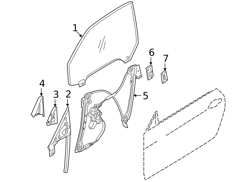 Glass - Door for 2013 BMW M3 #0